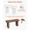 Brown Wooden Console Table 63 in Narrow Sofa Desk with Easy Assembly